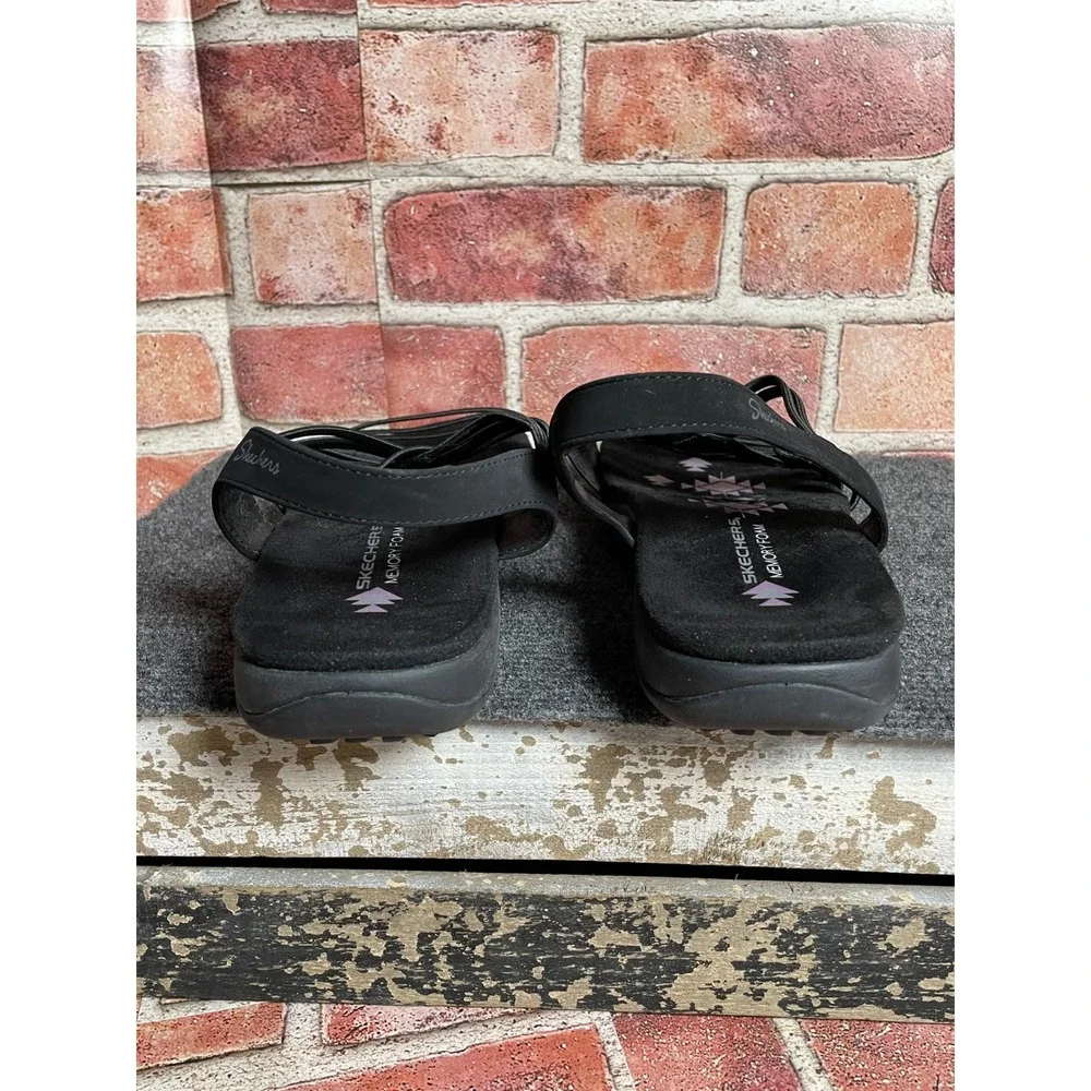 Skechers Black Strappy Slingback Sandals
